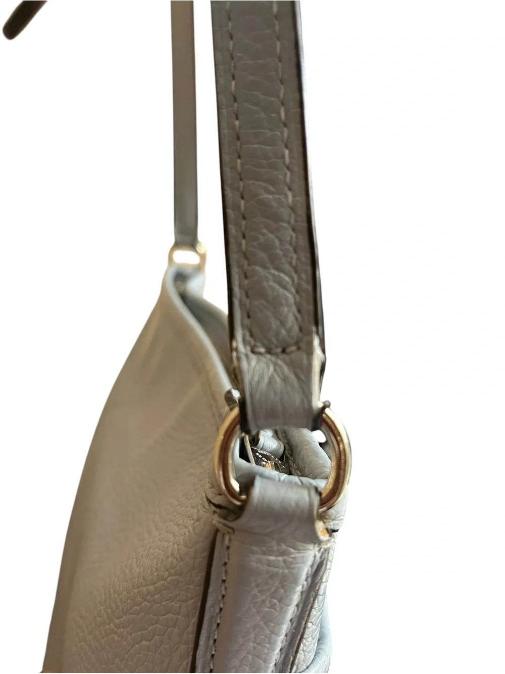 Coach Light Blue Pebbled Leather Crossbody Bag